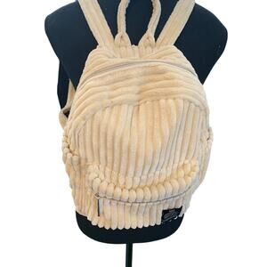URBAN OUTFITTERS MINI BDG CORDUROY BEIGE  BACKPACK ZIPPER ADJUST STRAPS